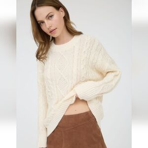 Cozy Red Cable Knit Sweater